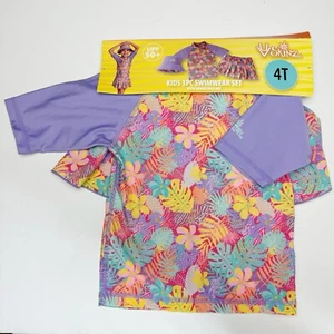 UV Skinz Niños UPF 50+ Niñas Talla 4T Conjunto de Traje de Baño de 3 Piezas con Sombrero Reversible NUEVO - Imagen 1 de 6