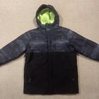 The Childrens Place Boys Winter Jacket Coat Hooded Zip Sz Xl - 14 Black And Grey