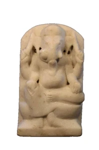 19thc Hindu white marble Temple sculpture of Lord Ganesha - Picture 1 of 2
