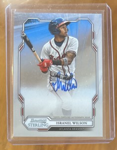2019 Bowman Sterling Isranel Wilson Prospect Auto #BSPA-IW Braves