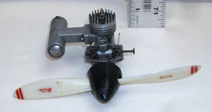 FOX UNMARKED RC ENGINE FOR GAS AIRPLANE OR TETHER CAR WITH PROP & EXHAUST - Picture 1 of 3