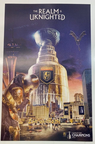 Vegas Golden Knights 2023 Stanley Cup Champions Poster Unknighted Version 2 Cover