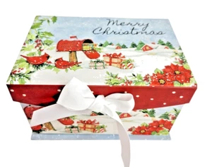 Susan Winget Weihnachtsgeschenk/Feiertag Aufbewahrungsbox 4,5"T x 8"L x 5,5"B - Bild 1 von 7