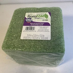 FLORAFOM #6 Green Craft Foam Square. 6” Cube. NEW. - Picture 1 of 7