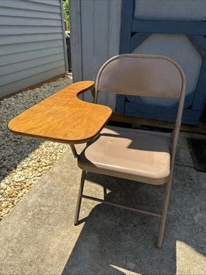 ✨Combo de silla de metal plegable adjunta de escritorio escolar Norcor EE. UU. de colección tamaño adulto ✨ Foto 1 de 4