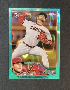 2023 Topps Chrome Aqua Lava Refractor /199 Ryne Nelson #193 Rookie RC - Picture 1 of 3