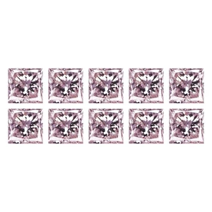 0.31 Ct [10 Pcs Lot] Square 1.6 MM 100% Natural Fancy Pink Argyle Pink Diamond - Picture 1 of 4