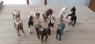 Lot de 10 figurines chevaux (Papo et Schleich). - Photo 1/3