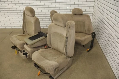 99-02 Chevy GMC Silverado Sierra Extended Cab Seat Set Front/Rear Tan (52D) Foto 1 de 4