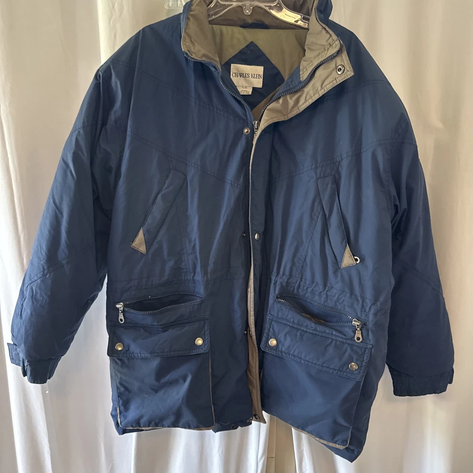 Abrigo acolchado de plumón vintage Charles Klein para hombre talla grande Foto 1 de 4