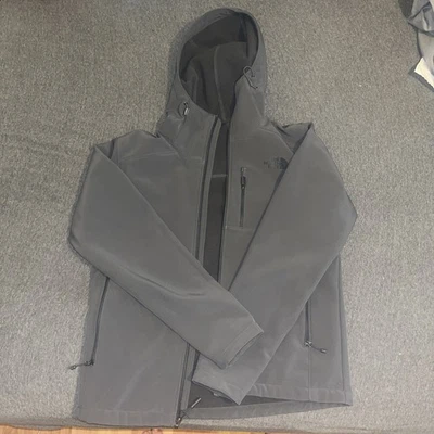 Мужская толстовка с капюшоном The North Face Apex Bionic 2 на молнии АСФАЛЬТОВО-СЕРАЯ, размер маленький - Изображение 1 из 4