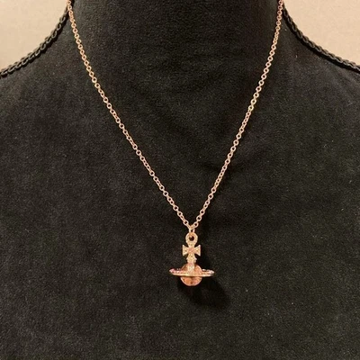 Vivienne Westwood Tiny Orb Necklace Pendant Pink Gold Pre-owned - Image 1 of 4
