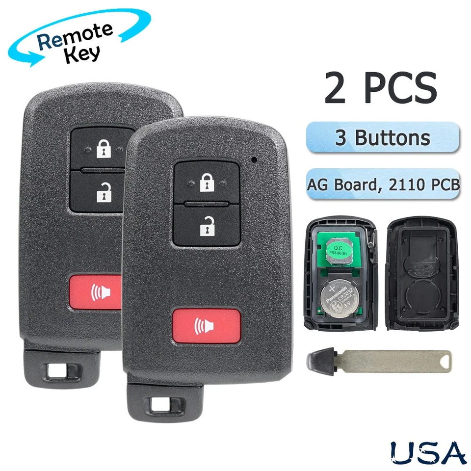 2 para Toyota Tacoma 2015-2020 Smart Keyless Remote Llavero HYQ14FBA AG Board Foto 1 de 4