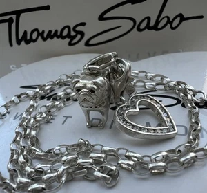 Thomas Sabo Kette & Carrier & Mops Hunde đ Charm& Pave Herz AnhĂ€nger - Bild 1 von 6