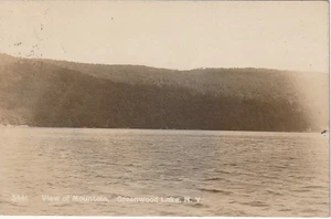 Greenwood Lake, NY View of Mountain RPPC 1912 Warwick NY, Orange County - Picture 1 of 2