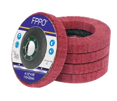 5 peças de rebolo de polimento de fibra de náilon 4,5"x7/8" disco de aba para rebarbadora angular - Imagem 1 de 4