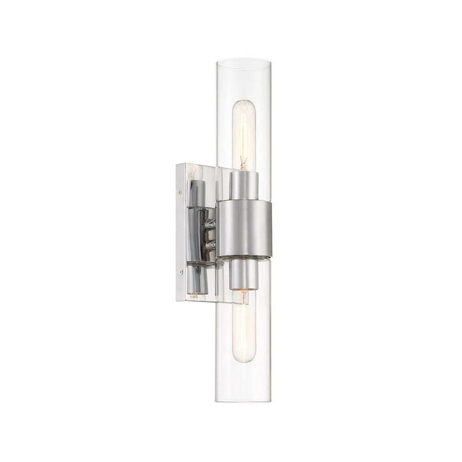 Aplique de pared Designers Fountain Anton 17,5" 2 luces, cromado/claro - D286M-2WS-CH Foto 1 de 1