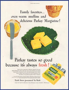 Vintage 1951 PARKAY Oleomargarine Butter Dairy Kitchen Décor 50's Print Ad - Picture 1 of 1