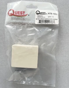 6C RJ11 PHONE TELEPHONE JACK SINGLE PORT STICK ON SURFACE MOUNT ALMOND / IVORY - Picture 1 of 5