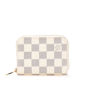 LOUIS VUITTON Damier Azur Zippy coin purse Coin case N63069 Women 【Used】 - Picture 1 of 7