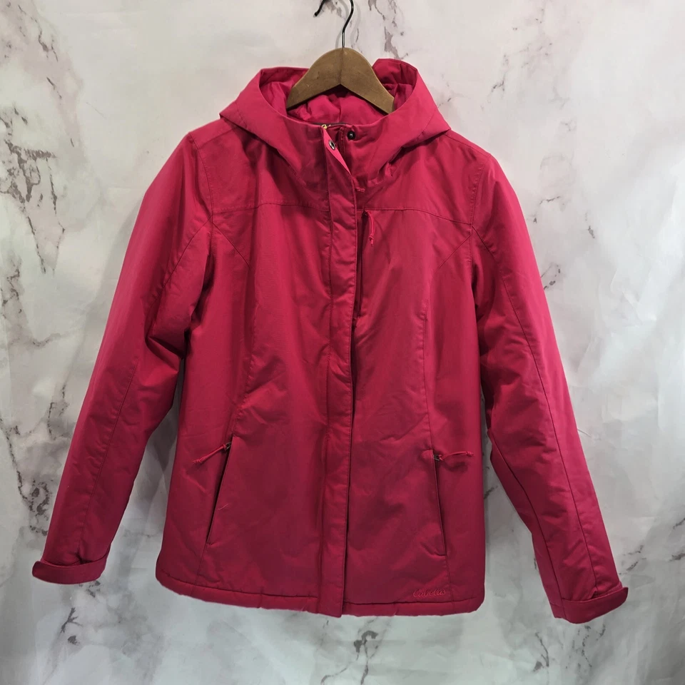 Chaqueta Cabelas Mujer Mediana Rosa Aislante Sintético Abrigo Esquí Invierno Nieve Reg Foto 1 de 4