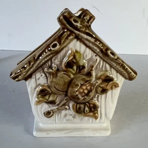 Vintage Ceramic Bird House Tree Forest Napkin or Mail Holder Cell Phone Storage - Picture 1 of 10