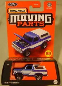 Piezas móviles Matchbox Ford Bronco 1978 azul y blanco 2024 - Imagen 1 de 1