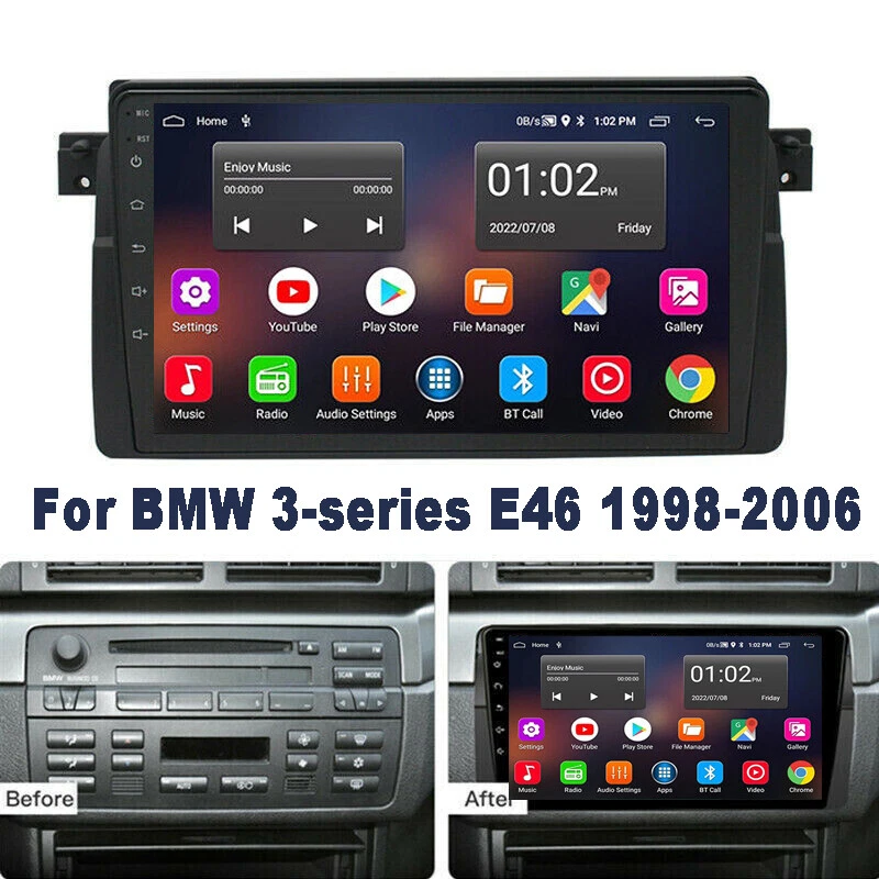 ASKDOTTDA Für BMW E46 3er 318 320 325 M3 Carplay Android 13.0 Autoradio BT GPS Navi 2+64GB