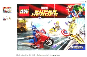 ⭐ LEGO 6865 CAPTAIN AMERICAS AVENGING CYCLE - ANLEITUNGSBUCH - 2012 NEU - Bild 1 von 1