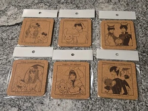Junji Ito x Sanrio Pop Up Shop Japanese Tomie Hello Kitty Coaster Complete Set 6 - Picture 1 of 6