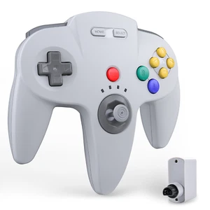 For Nintendo 64 Controller Game Gamepad Rechargeable Joystick 2.4G Wireless - Picture 1 of 17
