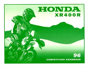 OEM Genuine Honda Owner's Competition Handbook/Race Service Manual 1996 XR400R - Bild 1 von 3