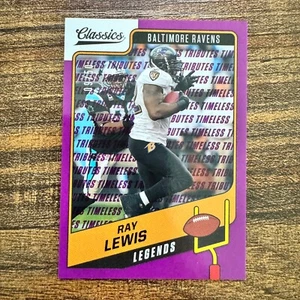 2021 Panini Classic Ray Lewis #101 Purple Timeless Tributes #09/50 BAL Ravens - Picture 1 of 1