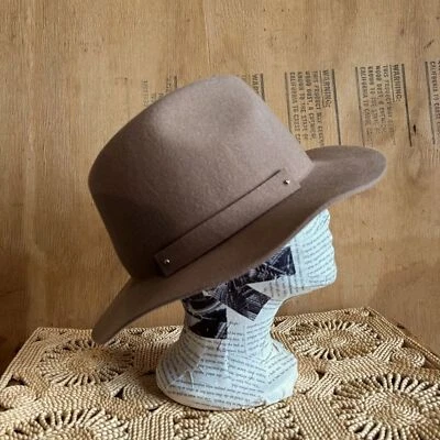 Шляпа-федора фетровая упаковываемая Anthropologie 100% шерсть шапка ранчо - Изображение 1 из 4