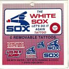 Vintage 1980's Chicago White Sox Pack of 6 Removable Tattoos