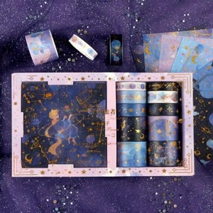 20pcs Foil Washi Tape Sticker Set Decorative Vintage Adhesive Stationery Craft - Picture 1 of 12