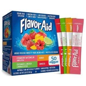 FLAVOR AID AGUAS FRESCAS SINGLES TO GO DRINK MIX 50-CT FREE SHIP - Picture 1 of 5
