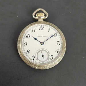 Orologio da tasca 1918 SOUTH BEND grado 207 15 Jewel con scatola originale - Foto 1 di 11