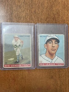 1933 Goudey Walter French + Jimmy Dykes 