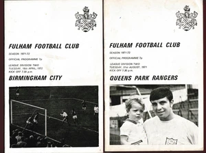 Fulham 1971/72 Selection of Home League Programmes select from menu - Picture 1 of 3