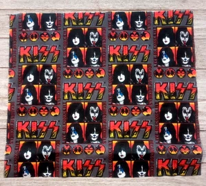 Kiss Decades Of Decibles Sewing Fabric Crafting Length Piece 10" x 11.5" New - Picture 1 of 2