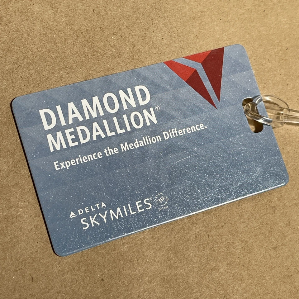 Delta SkyMiles Diamond Medallion Status - Metal Luggage Bag Tag - Single Card - Image 1 of 4