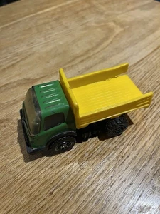 Vintage Diecast Tonka Green Yellow Flat Bed Truck - Made in Hong Kong - Picture 1 of 7
