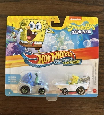 Hot Wheels Racer Verso Bob Esponja 2025 Pantalones Cuadrados Plancton Paquete de 2 Exclusivo 1/64 Foto 1 de 3