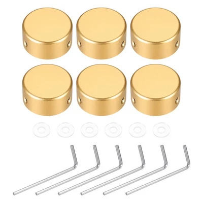 6 Pcs Footswitch Toppers Guitar Pedal Button Caps, Orange - Image 1 of 4