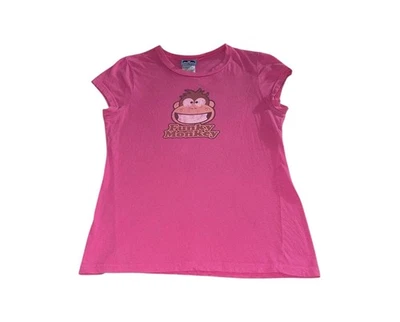 Vintage Y2K The Toonworks Jerry Leigh Funky Monkey Pink Graphic T Shirt Size L - Image 1 of 4