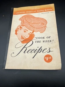 Racine Journal Times Cook Of The Week November 1957 Vintage 611 - Picture 1 of 4