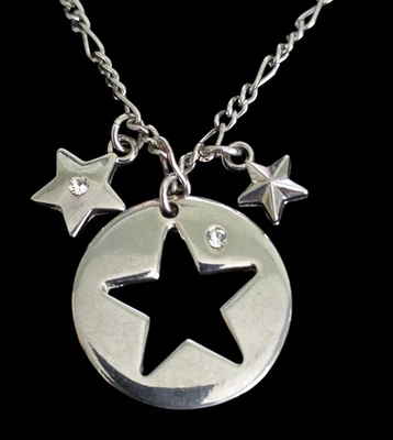 Guess Collar Colgante Tono Plata Estrás en Estrella Sobre Cadena Disfraz Moda Foto 1 de 4