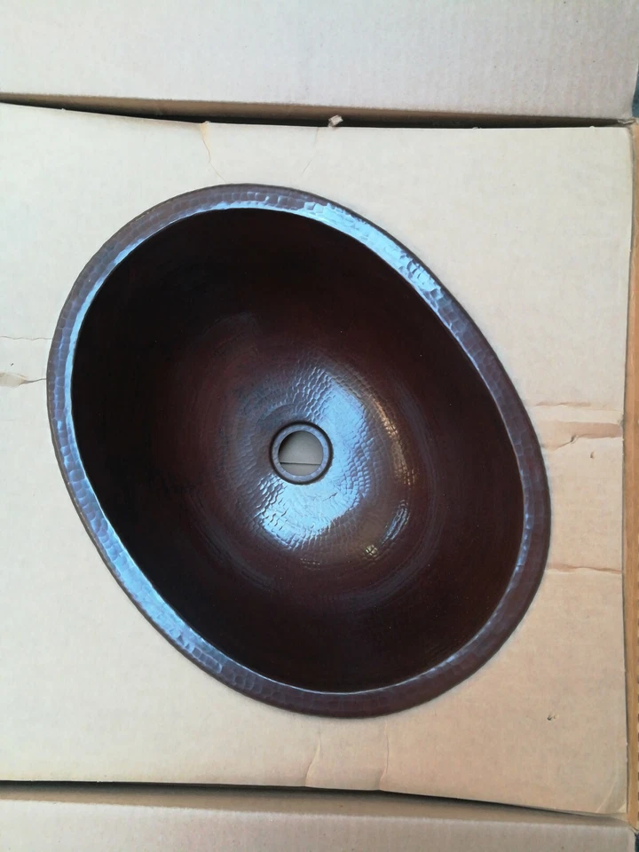 Native Trails CPS248 Cameo Oval Hand Hammered Copper Bathroom Sink  - Image 1 of 4