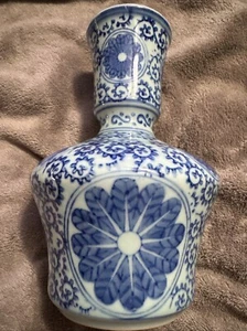 Chinese Blue  And Jade Color Porcelain Very Rare Very Old Perfect Vase Elegant - Picture 1 of 5